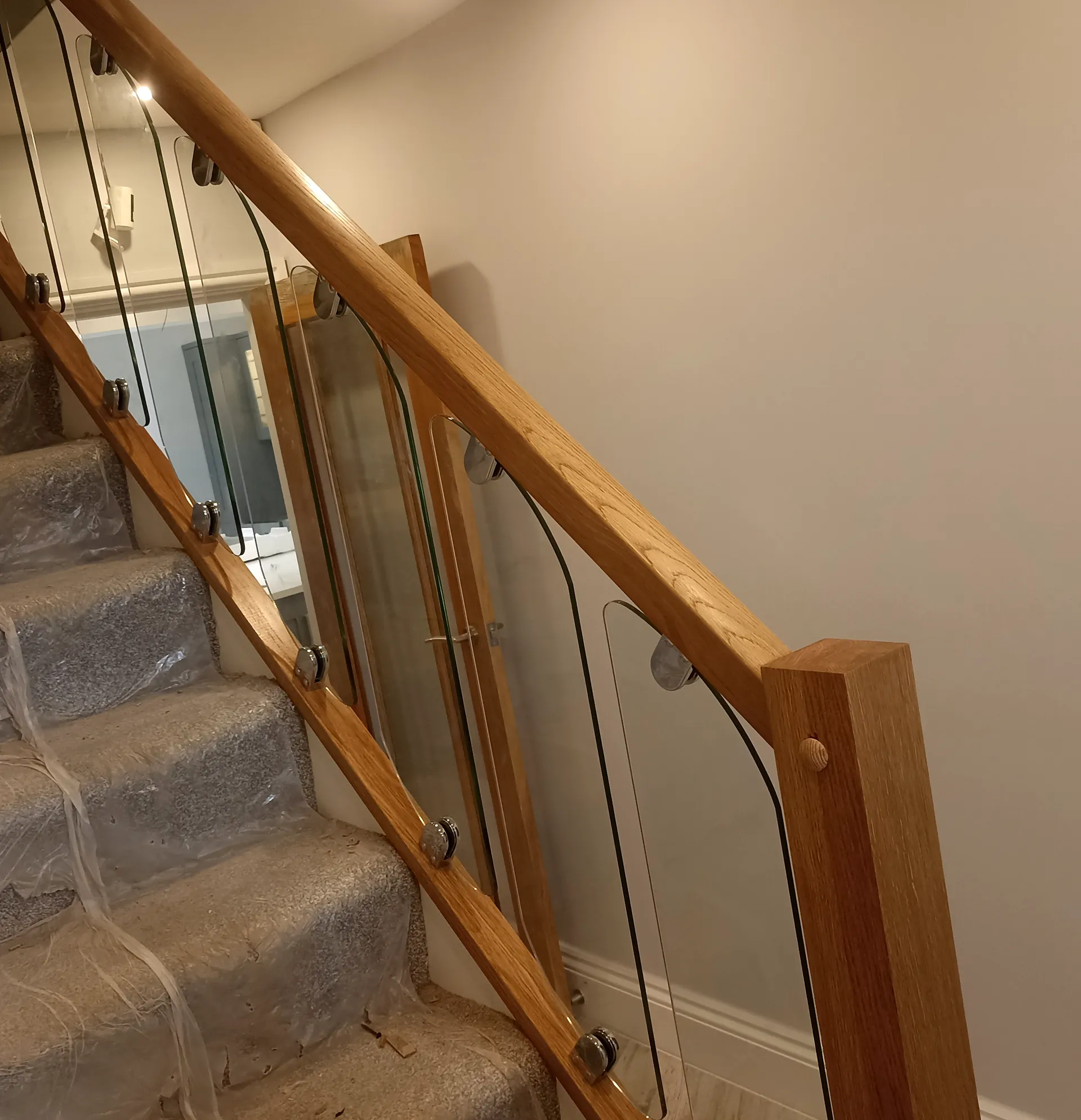 Staircase joinery and glass balustrade